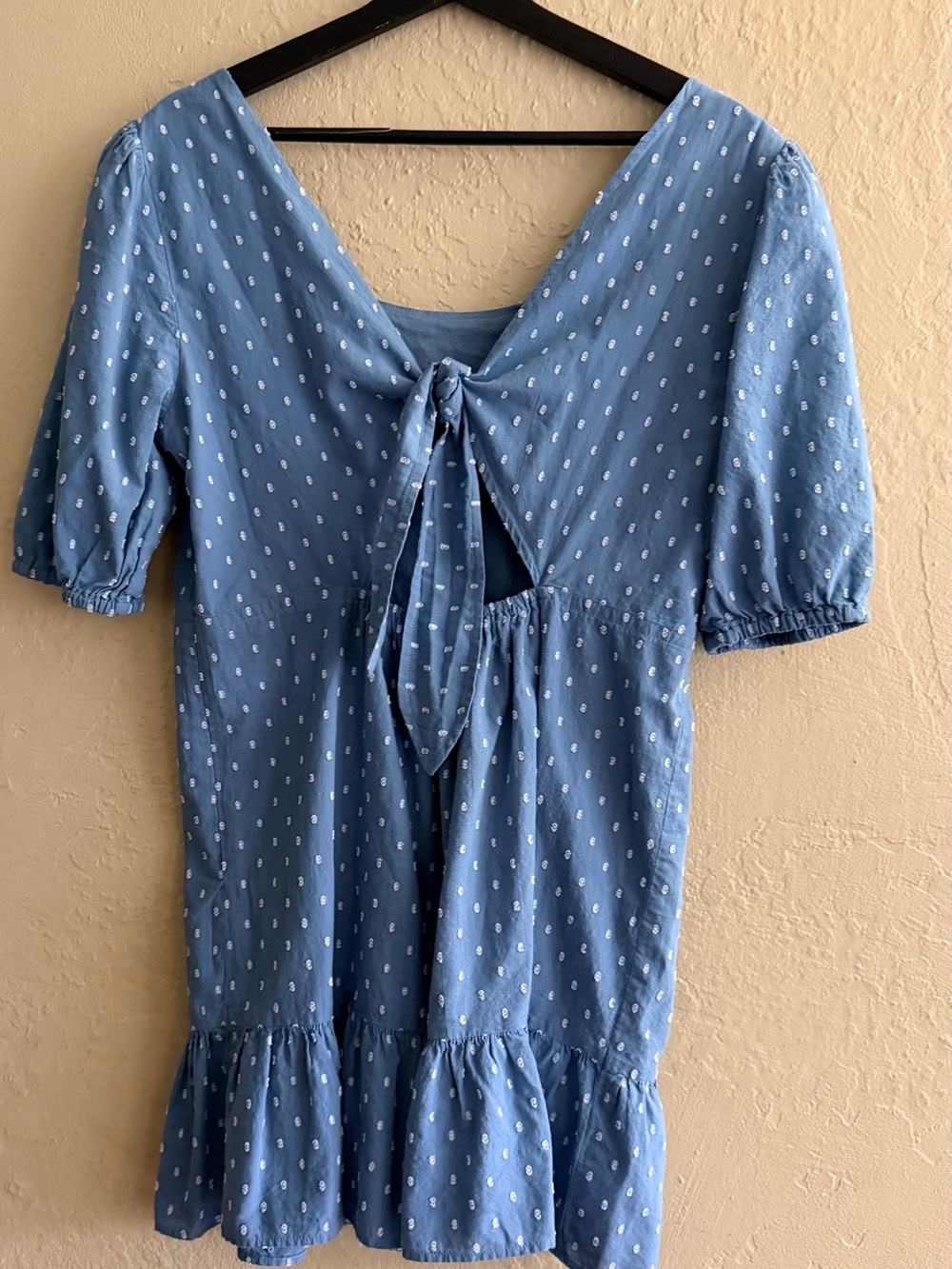 LOFT Blue Dot Mini Dress - Picture 2 of 5
